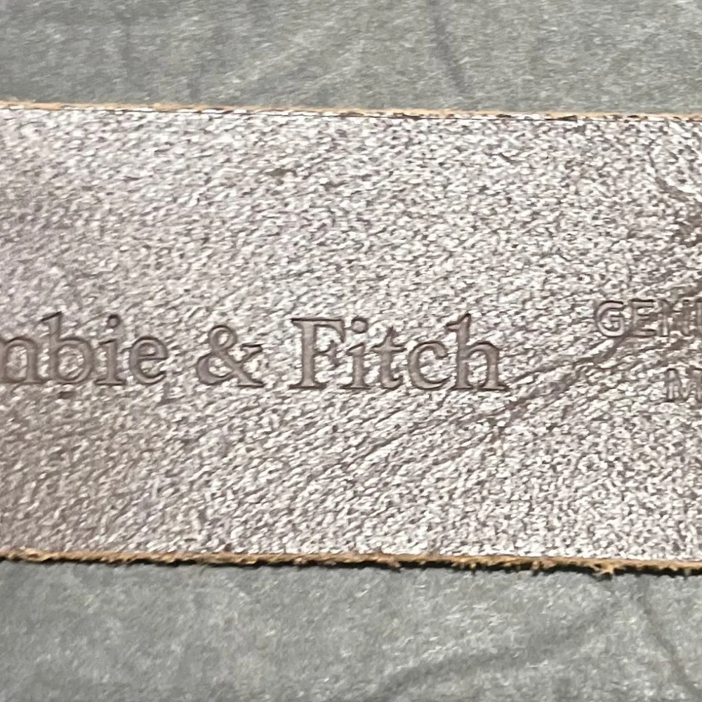 Abercrombie & Fitch Cream Belt with Silver Buckle